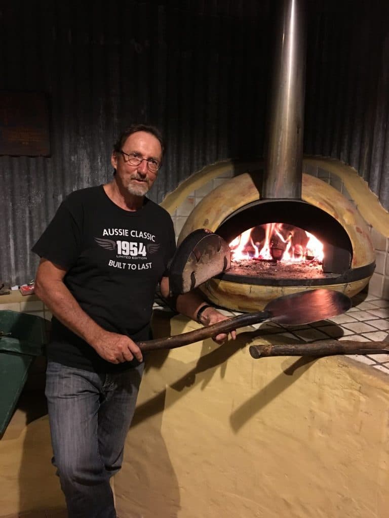 Cooking pizzas - Friday Creek Retreat