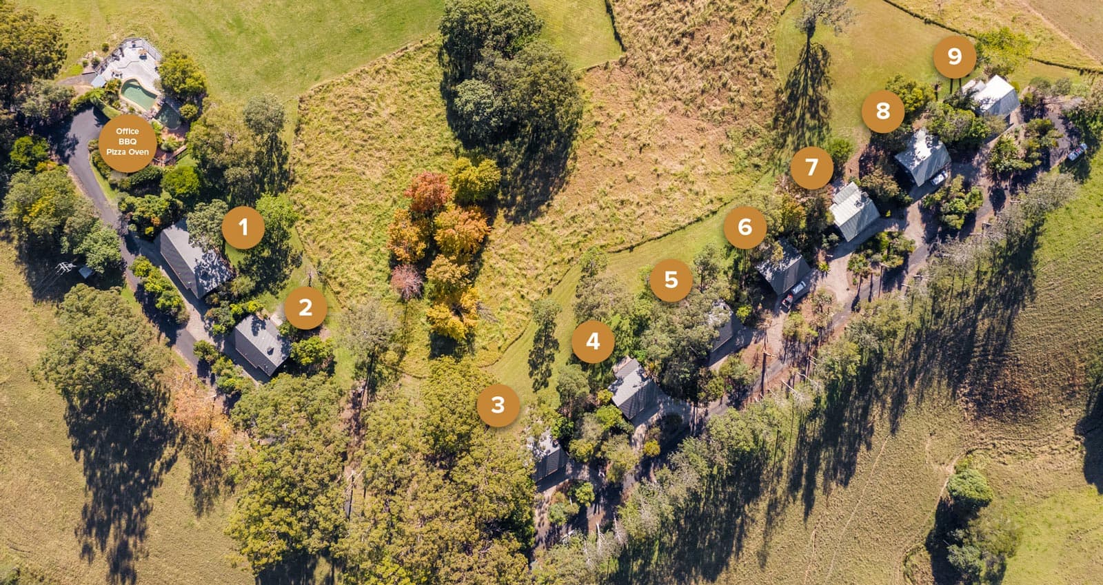 Friday Creek Retreat Cottage Map